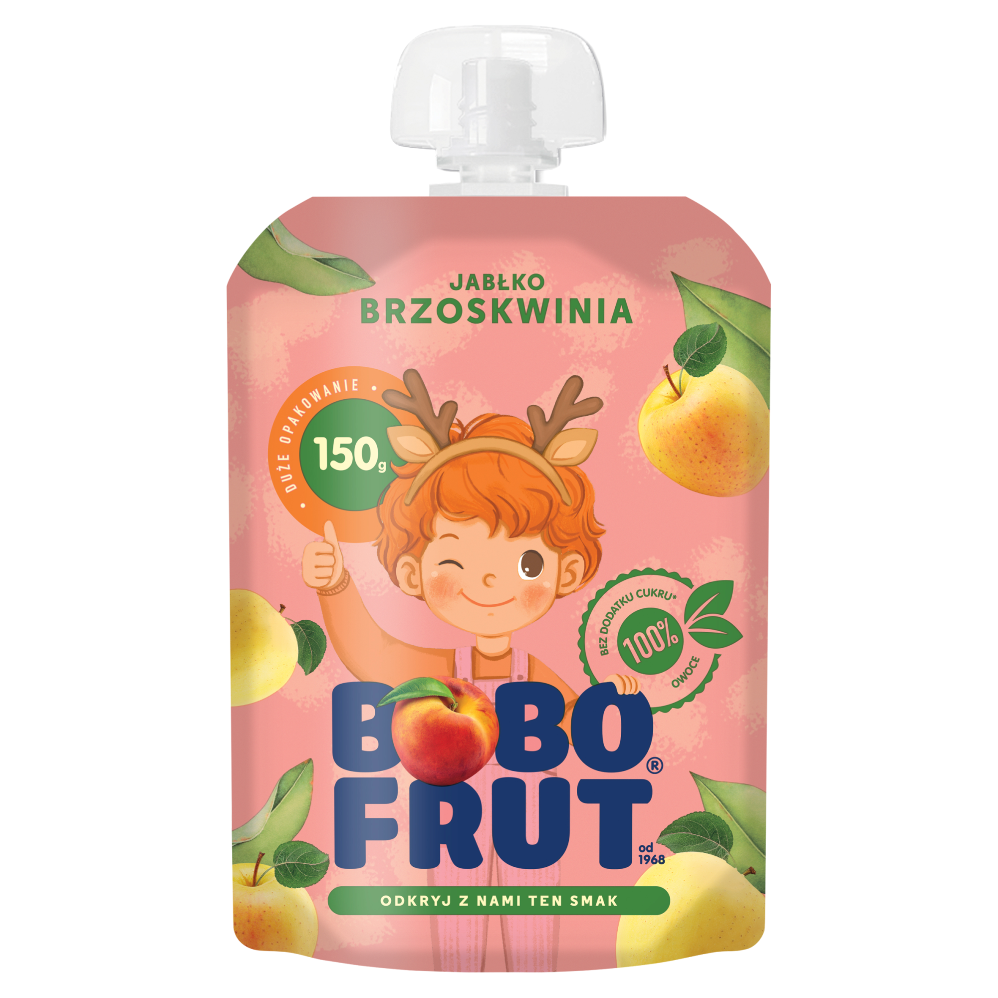 Bobo Frut Mus jabłko, brzoskwinia - 150 g - cena, opinie, właściwości zdjęcie