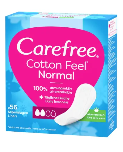 Carefree Cotton Aloe wkładki higieniczne 56 sztuk zdjęcie