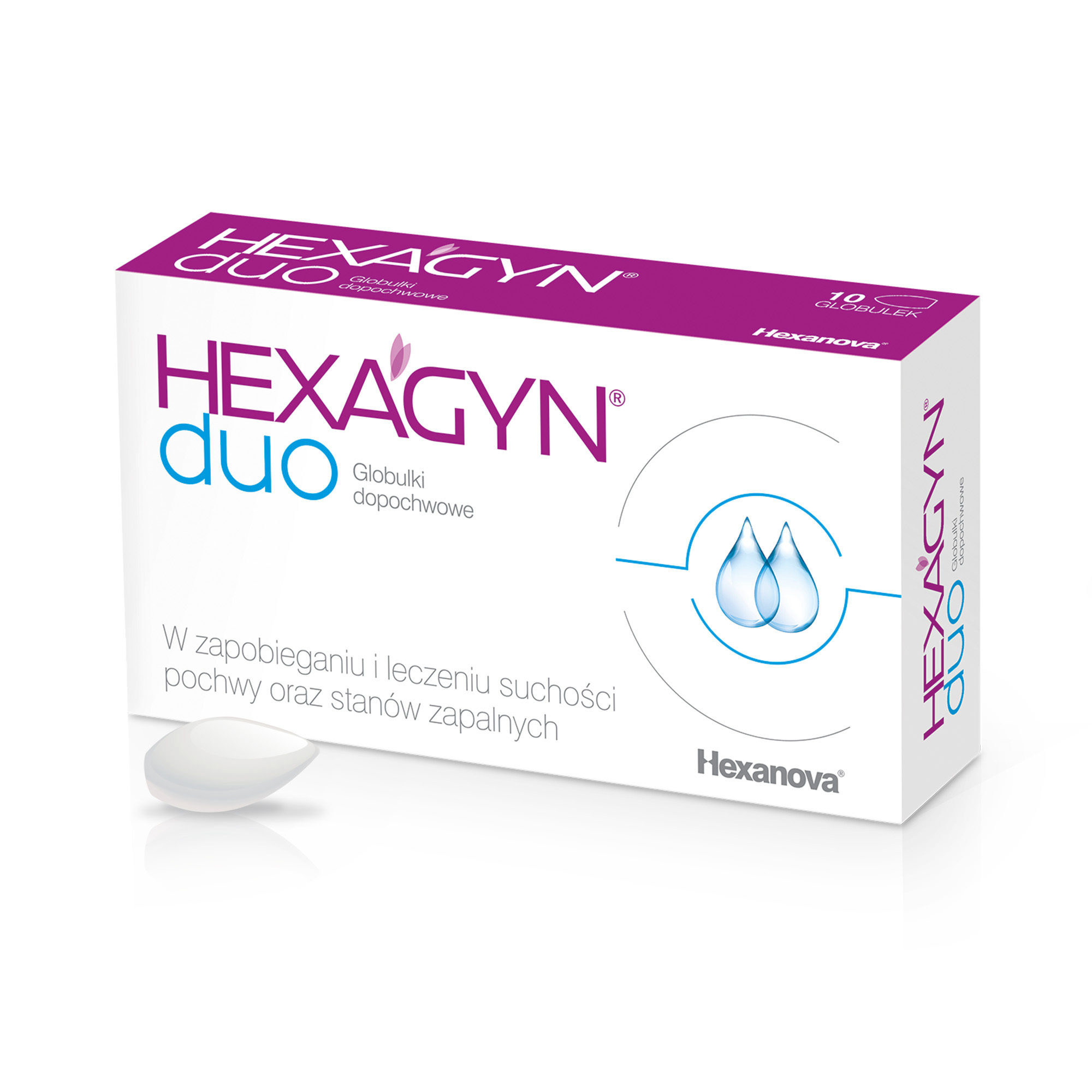 Hexagyn Duo Globulki dopochwowe, 10 sztuk
