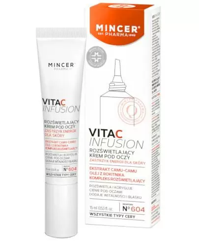 Mincer Pharma Vita C Infusion N604 rozświetlający krem pod oczy 15 ml zdjęcie