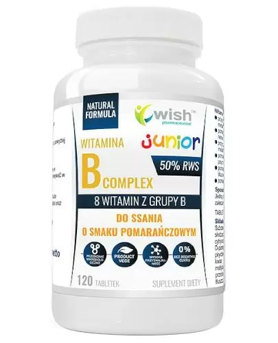 Wish Witamina B Complex Junior 120 tabletek do ssania zdjęcie