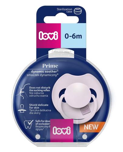 Canpol Lovi Prime Smoczek dynamiczny silikonowy Lilac 34/420 0-6 miesięcy, 1 sztuka zdjęcie