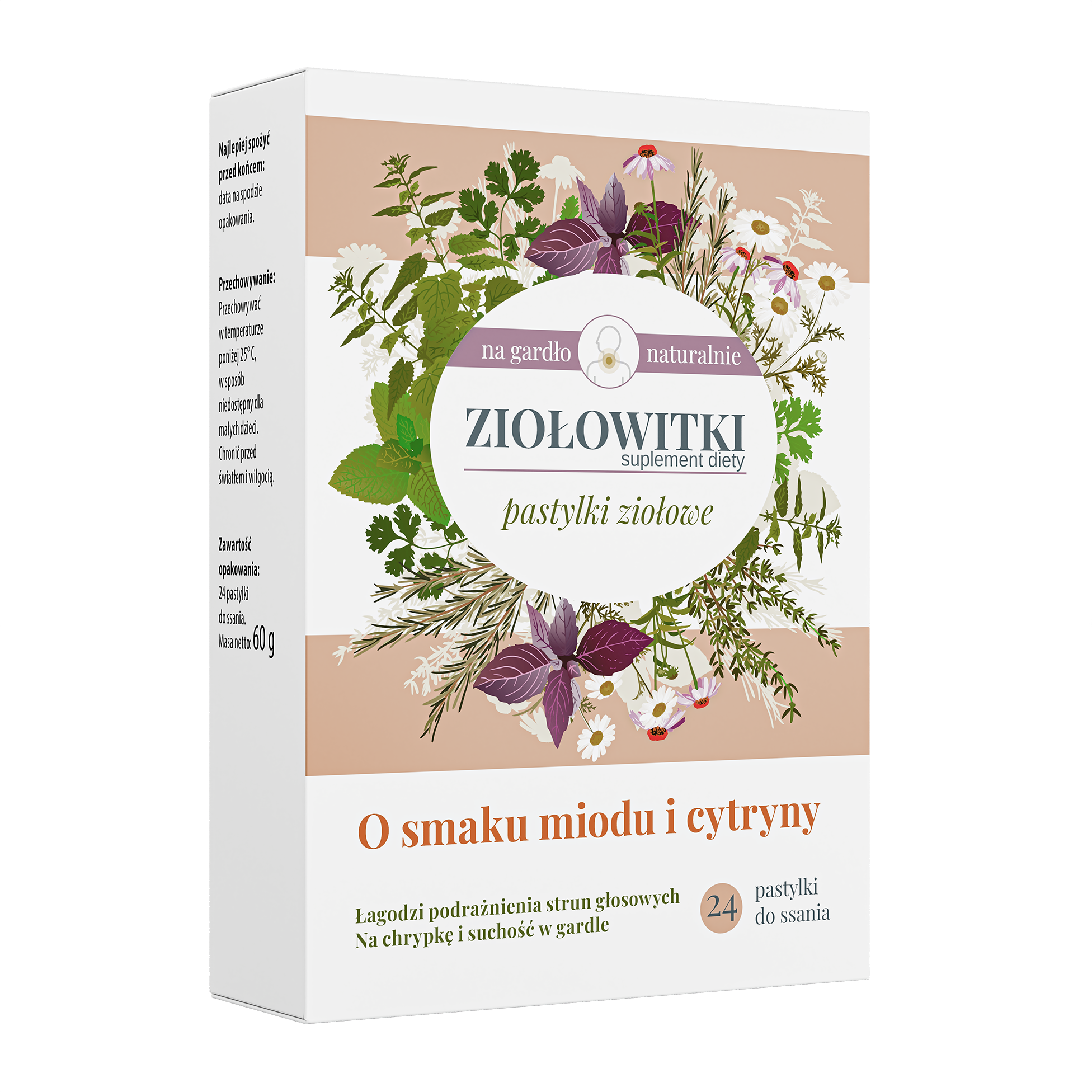 Ziołowitki Pastylki Ziołowe, 24 pastylki do ssania