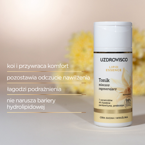Uzdrovisco Lipid Essence, Tonik mleczny regenerujący i łagodzący, 150 ml