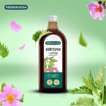 Premium Rosa Sok Pokrzywa + Czystek, 500 ml, cena, opinie, wskazania