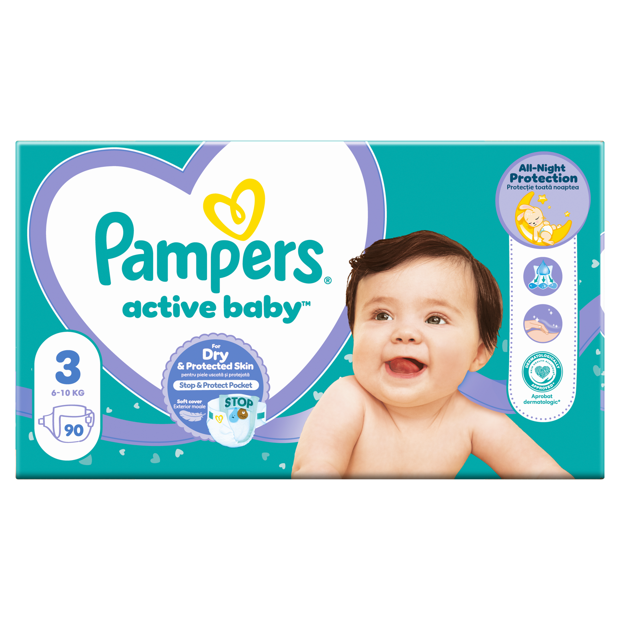 Pampers Pieluchy Active Baby rozmiar 3, 90 sztuk pieluszek  zdjęcie