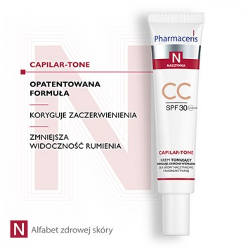 Pharmaceris N Capilar-Tone krem tonujący CC SPF30 dla skóry naczynkowej i nadreaktywnej 40 ml