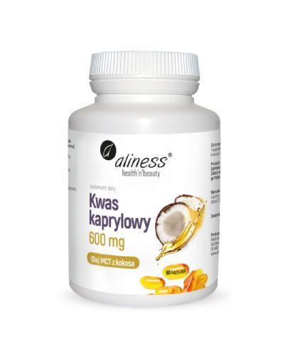 Aliness Kwas kaprylowy (60% C8) 600 mg, 90 kapsułek zdjęcie