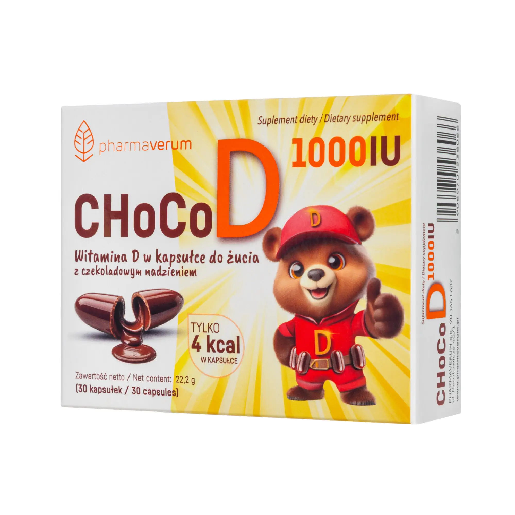ChocoD 1000IU, kapsułki, 30 sztuk zdjęcie