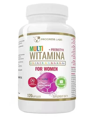 Progress Labs Multiwitamina Complex Womem + Prebiotyk witaminy dla kobiet 120 kapsułek zdjęcie