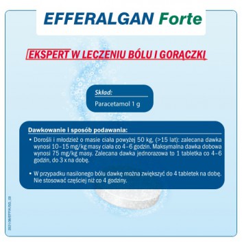 Efferalgan Forte 1 g 8 tabletek musujących