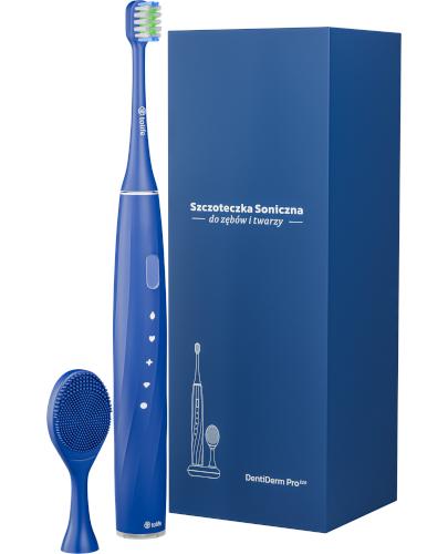 Dentiderm Pro Szczoteczka do zębów i twarzy soniczna granatowa E20, 1 sztuka zdjęcie