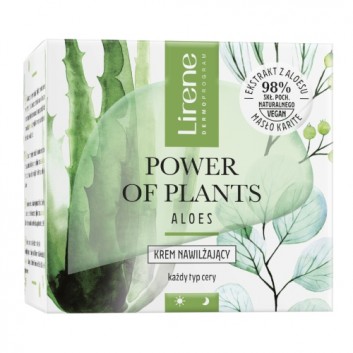 Lirene POWER OF PLANTS ALOES Krem nawilżający, 50 ml