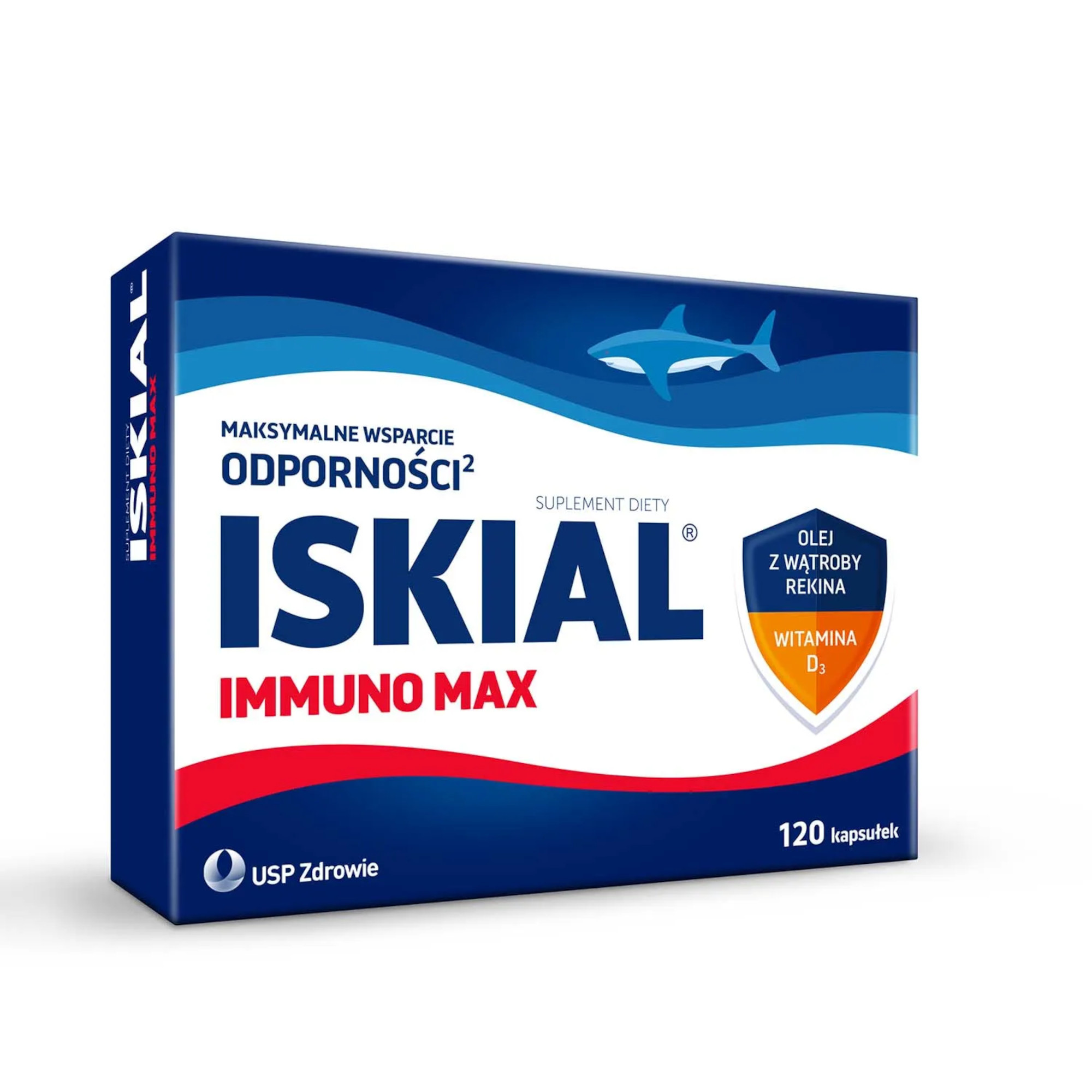 Iskial Immuno Max olej z wątroby rekina 120 kapsułek zdjęcie