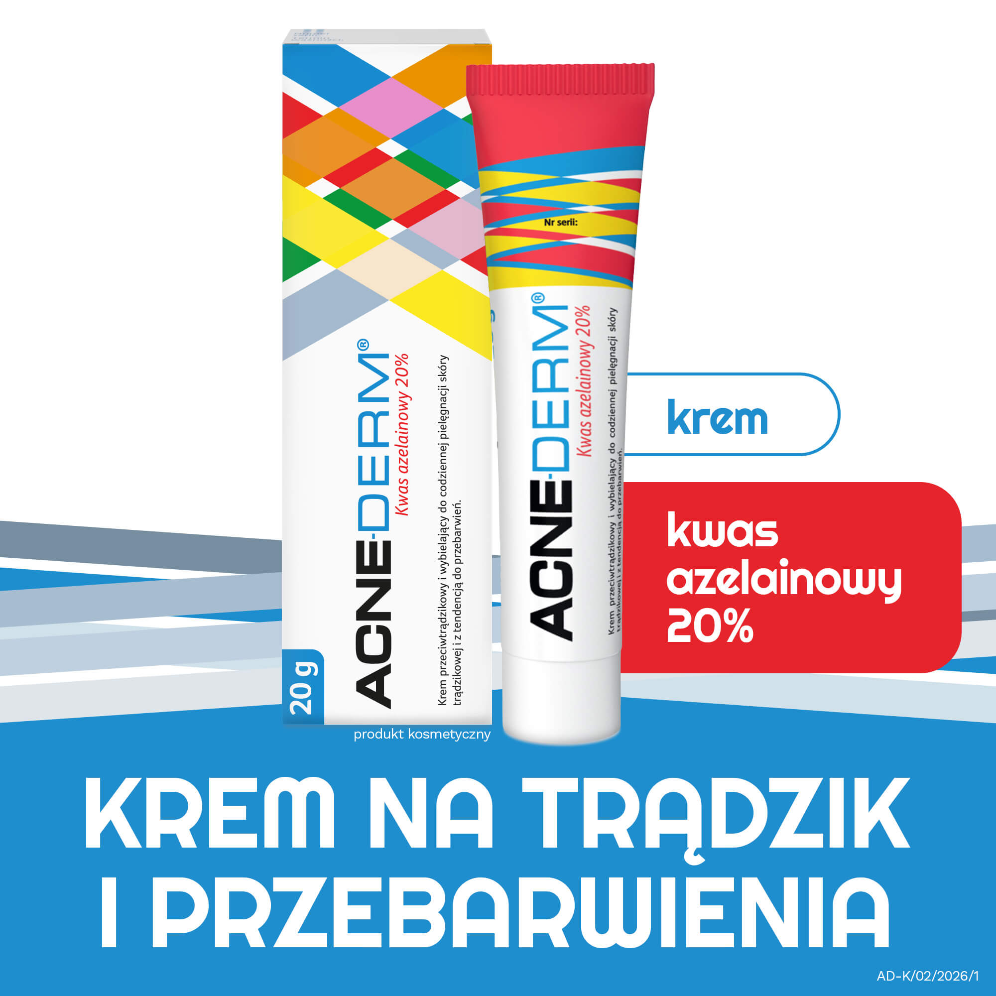 Acne-Derm wybielający krem z kwasem azelainowym 20%, 20 g, przeciwtrądzikowy