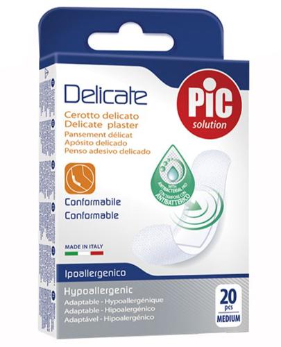 Pic Solution Delicate Plaster antybakteryjny z opatrunkiem 19 x 72 mm, 20 sztuk zdjęcie