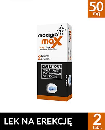 Maxigra Max 50 mg - 2 tabletki zdjęcie