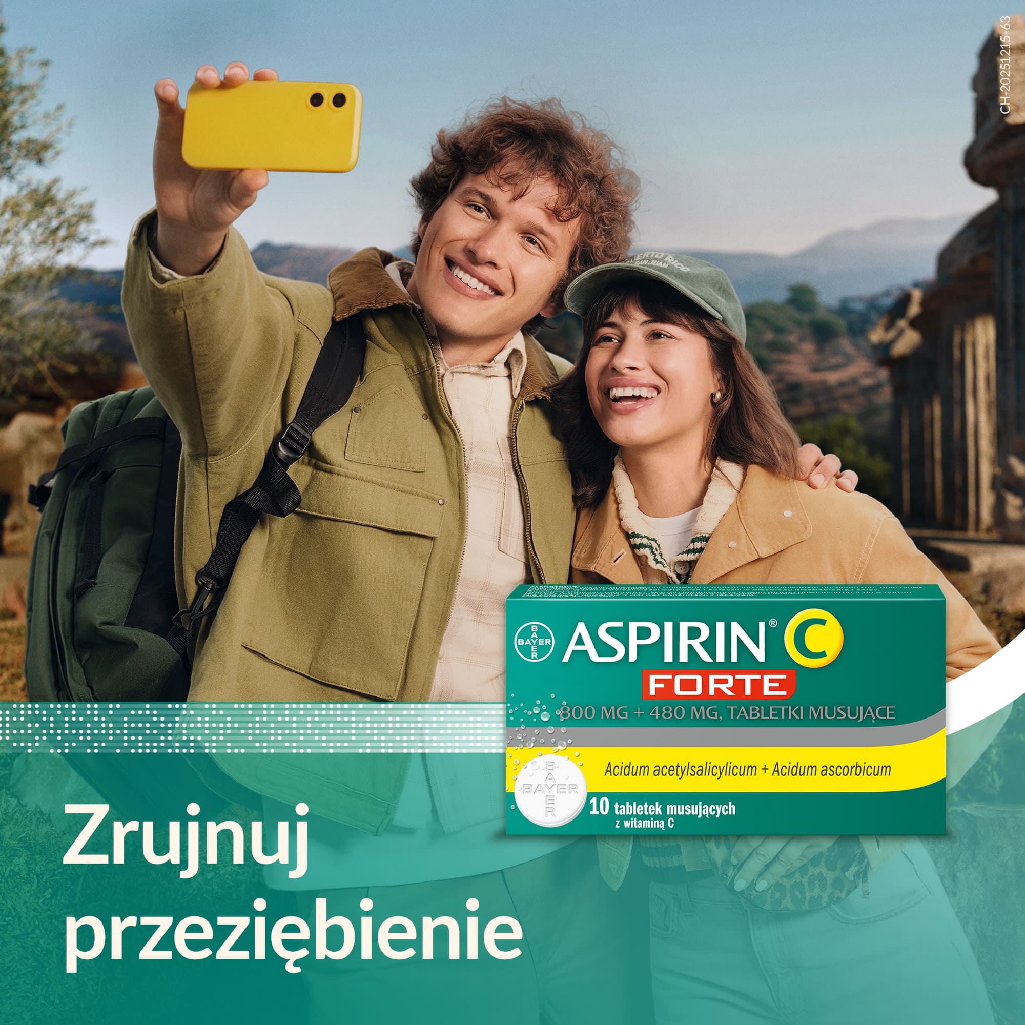 Aspirin C Forte, 800 mg + 480 mg, tabletki musujące, 10 sztuk