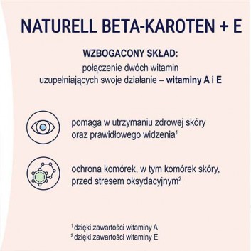 NATURELL Beta-karoten + E, 60 tabl.