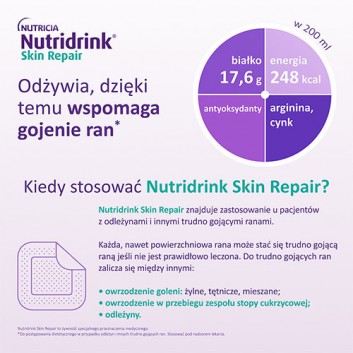 Nutridrink Skin Repair o smaku czekoladowym 4 x 200 ml