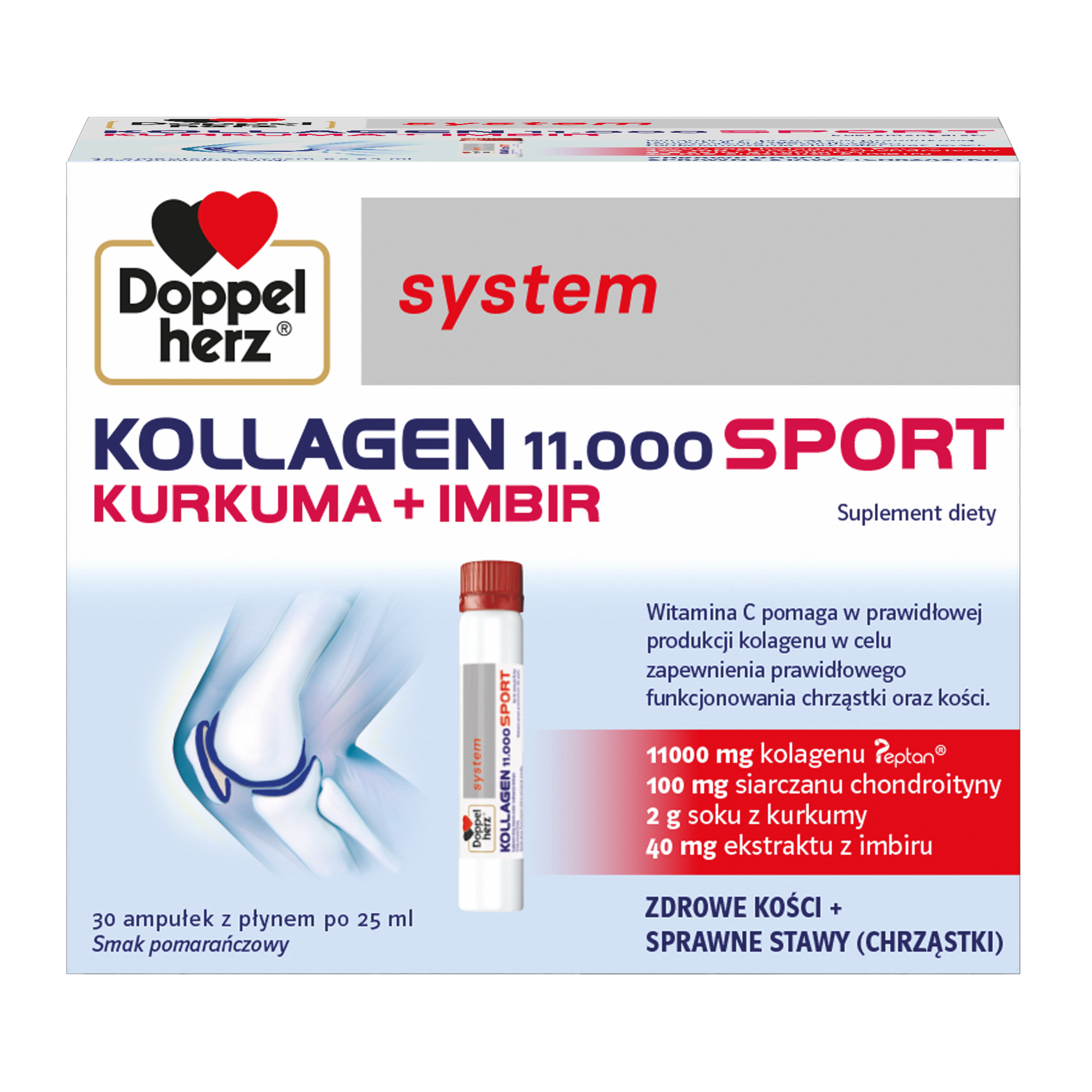 Doppelherz system Kollagen 11.000 Sport, 25 ml x 30 ampułek zdjęcie