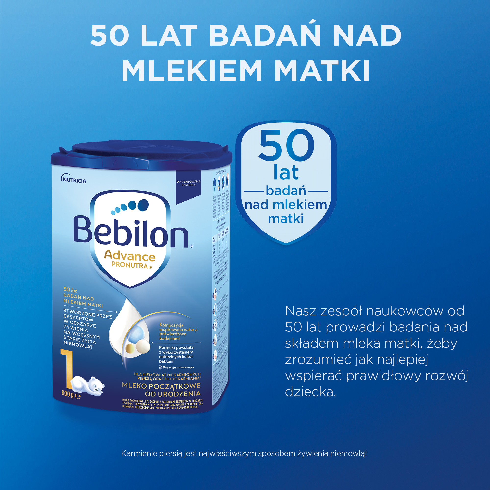 Bebilon 1 Pronutra Advance mleko początkowe od urodzenia 800 g