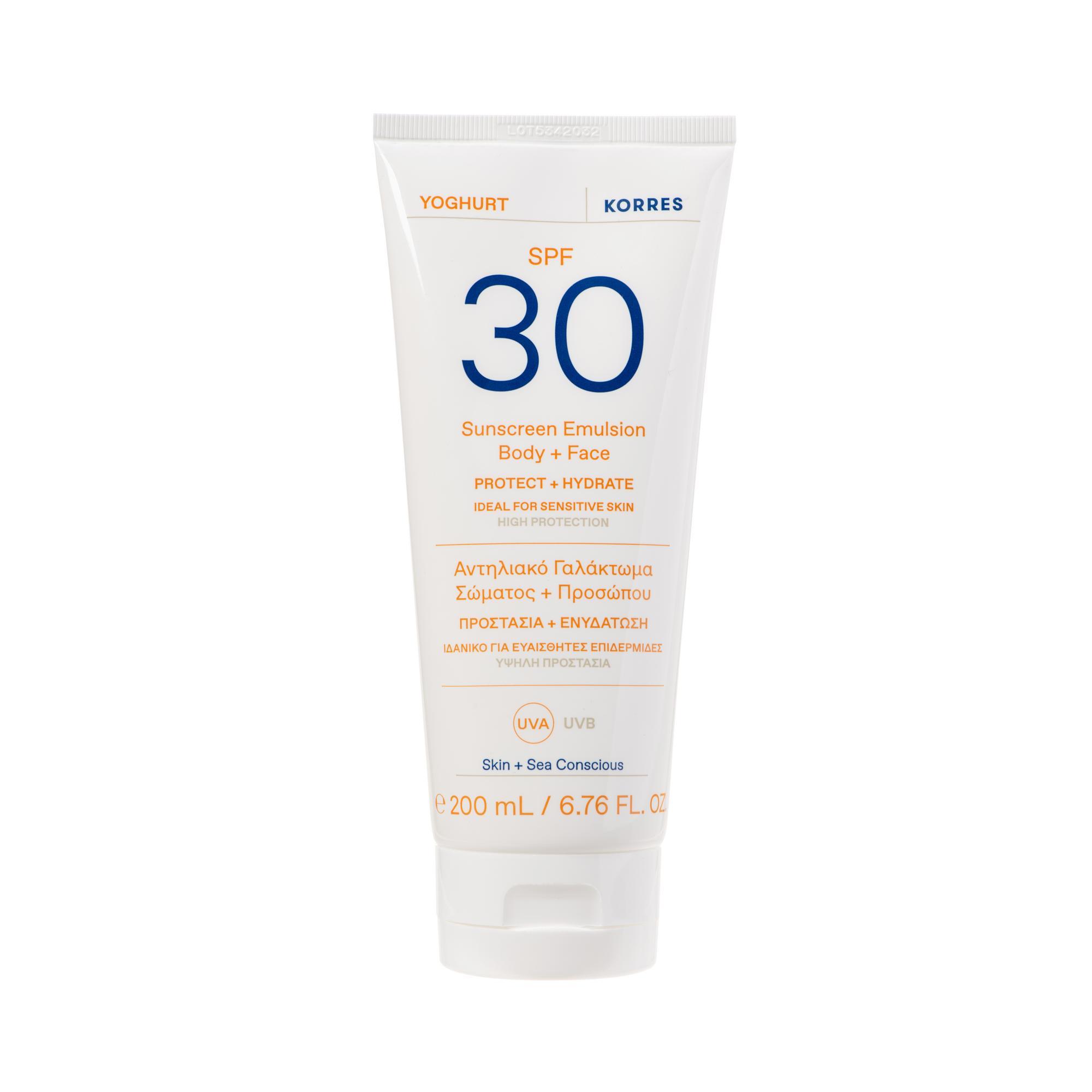 Korres Yoghurt, emulsja do ciała i twarzy SPF 30, 200 ml zdjęcie