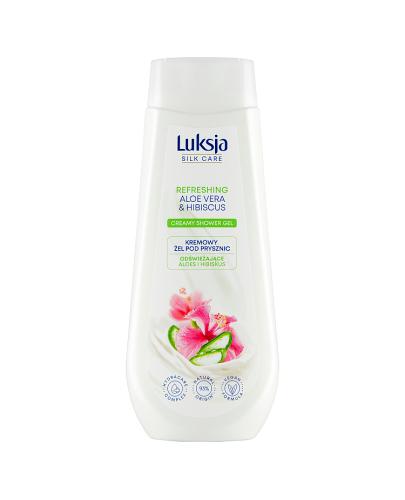 Luksja Silk Care Kremowy Żel pod prysznic Aloes i Hibiskus, 500 ml, cena, opinie, stosowanie zdjęcie