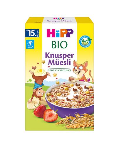 HiPP BIO od pokoleń, Chrupiące musli z bananami i truskawkami, od 15. m-ca, 200 g, cena, opinie, wskazania zdjęcie
