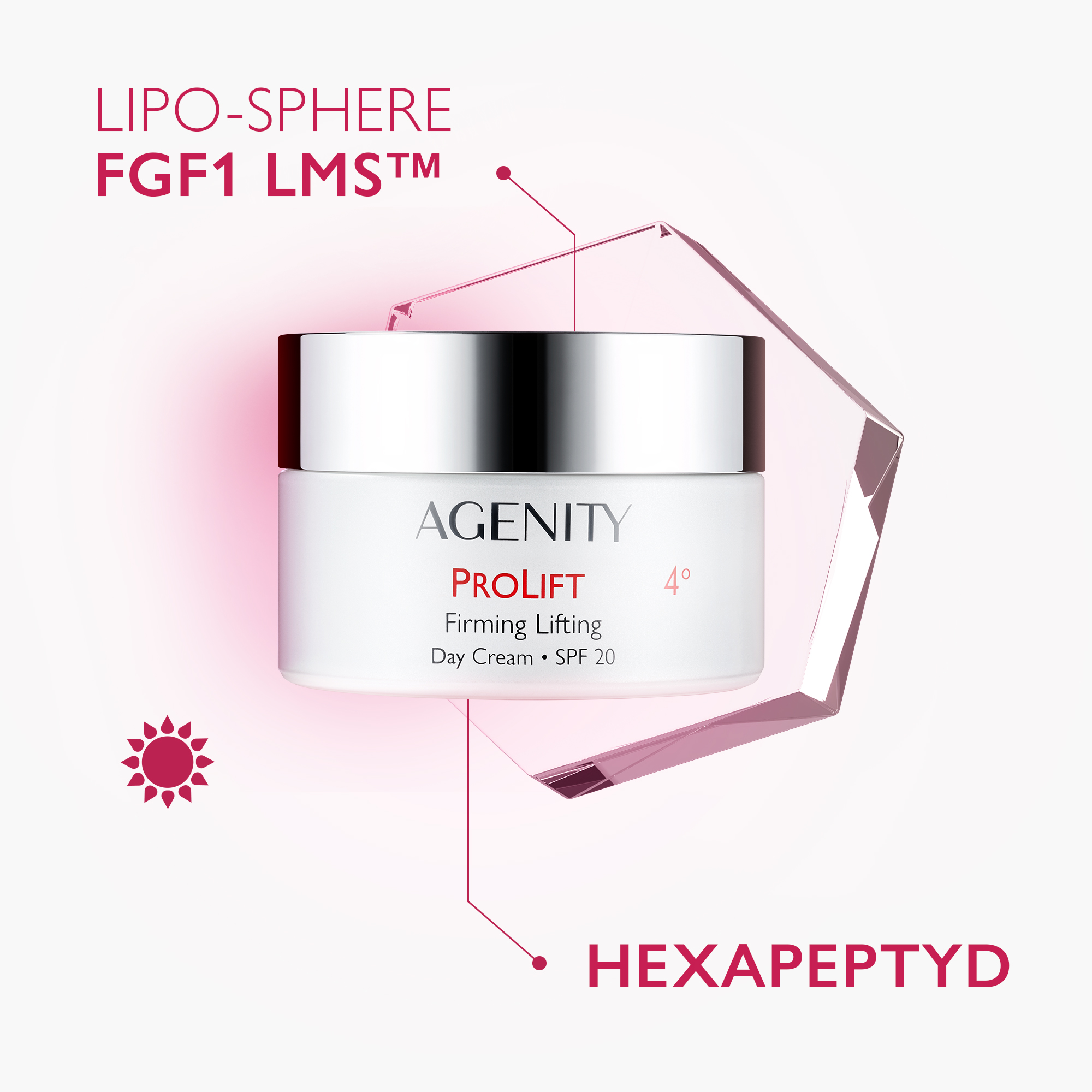 Agenity Prolift 4°, Krem liftingujący ujędrniający na dzień SPF 20, 50 ml