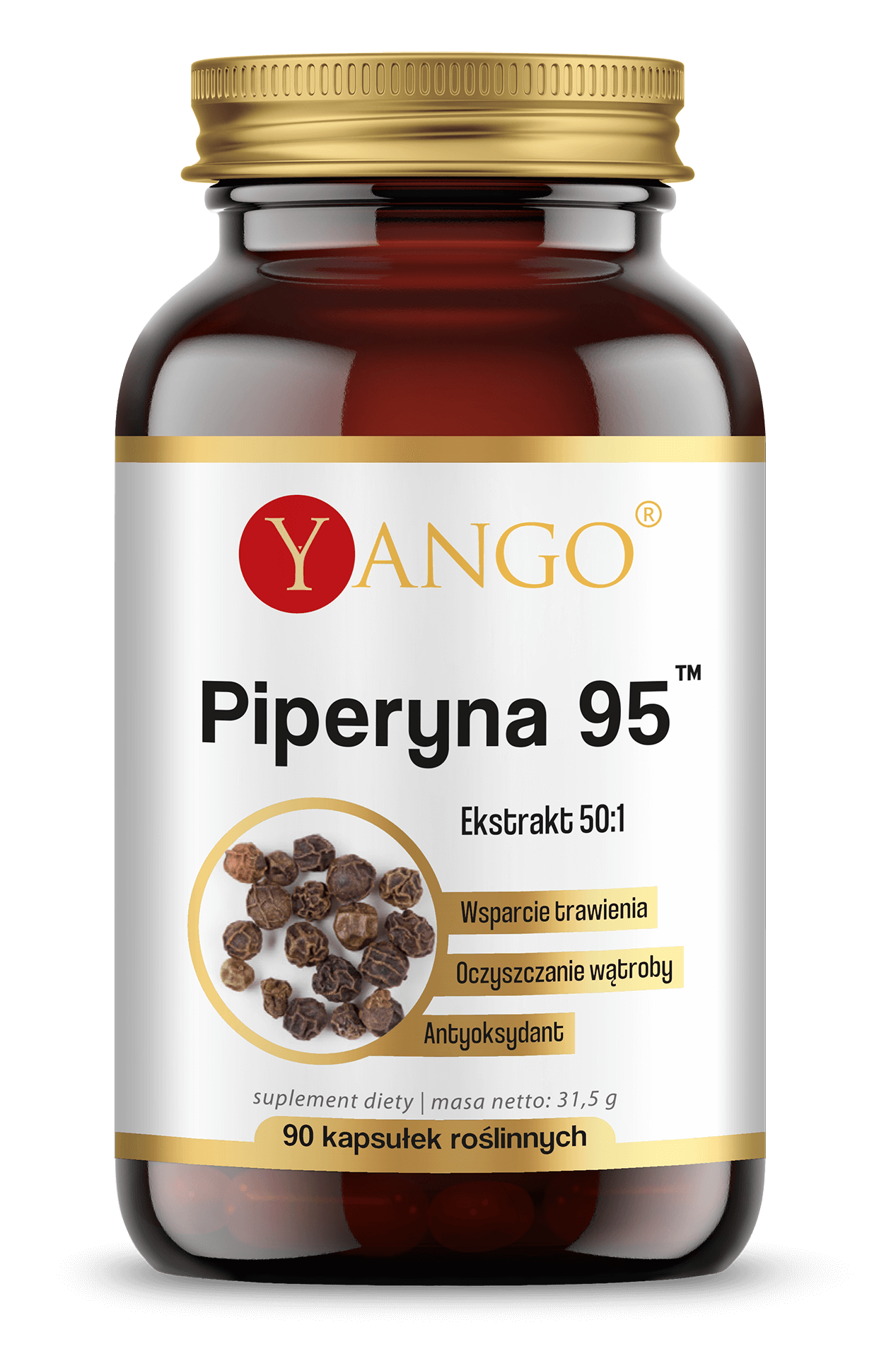 Yango, Piperyna 95, kapsułki, 90 sztuk zdjęcie