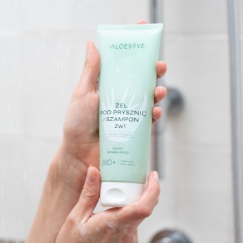 ALOESOVE Żel pod prysznic i szampon 2w1 BIO+, 250 ml