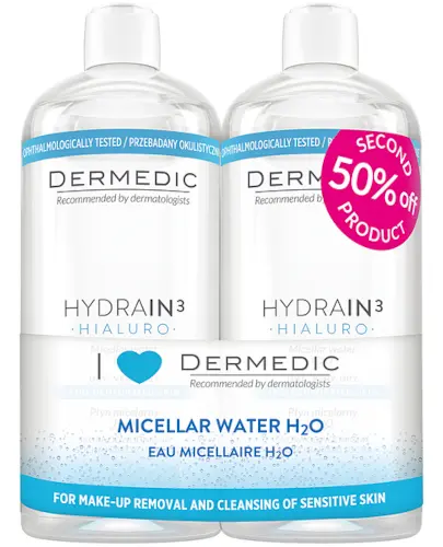 Dermedic Hydrain 3 Hialuro płyn micelarny H2O 2 x 500 ml zdjęcie