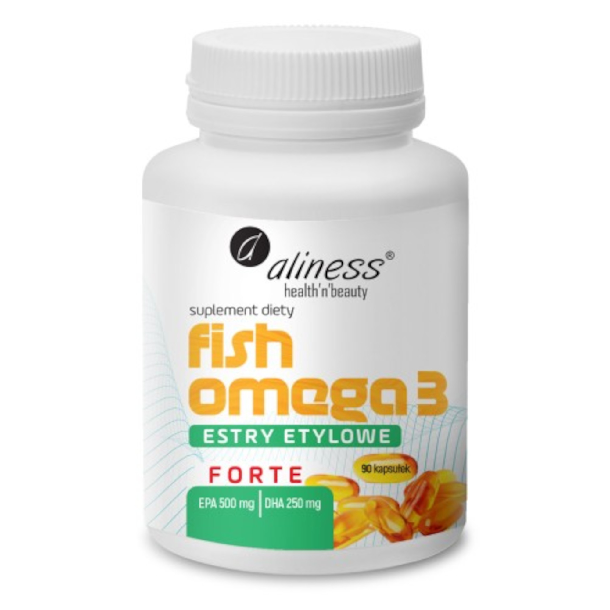 Aliness, Fish Omega 3 Forte Estry 500/250 mg, kapsułki, 90 sztuk zdjęcie