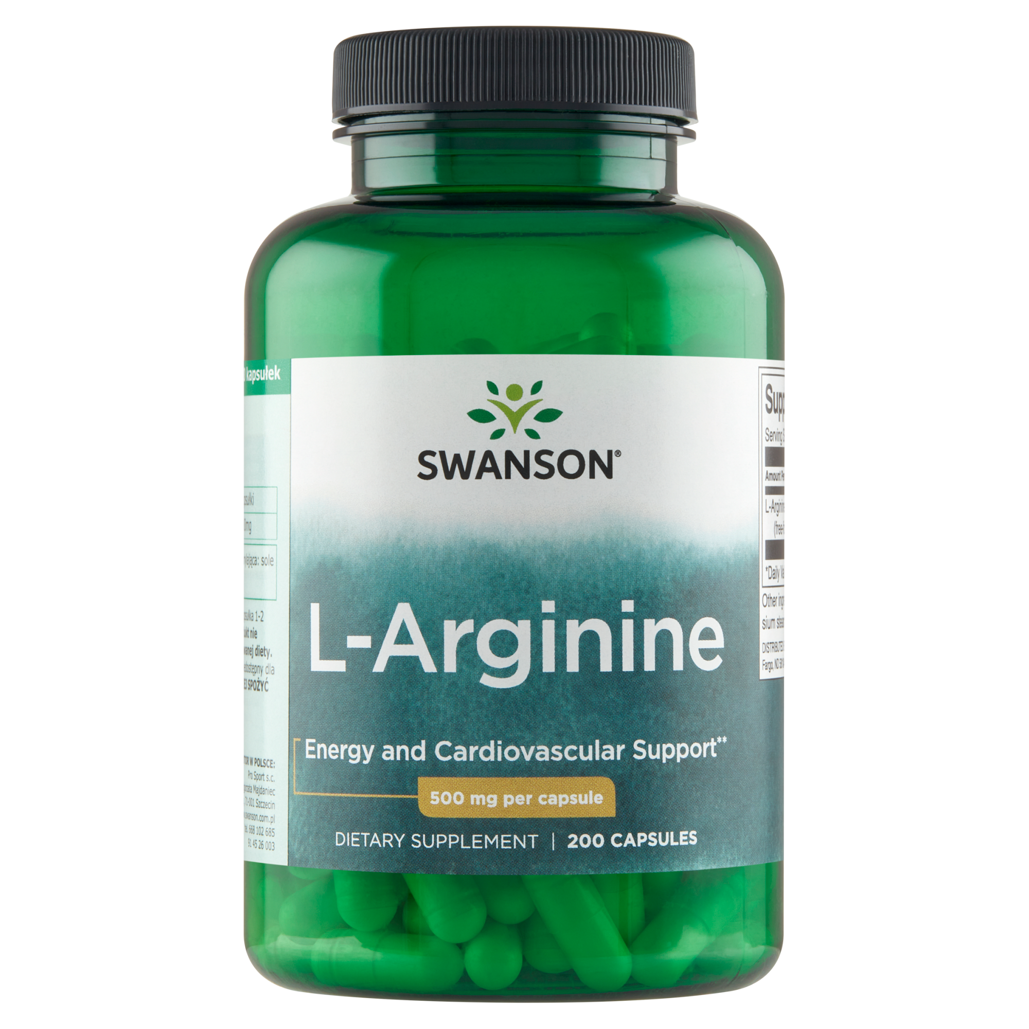 SWANSON L-Arginina 500 mg - 200 kaps. zdjęcie