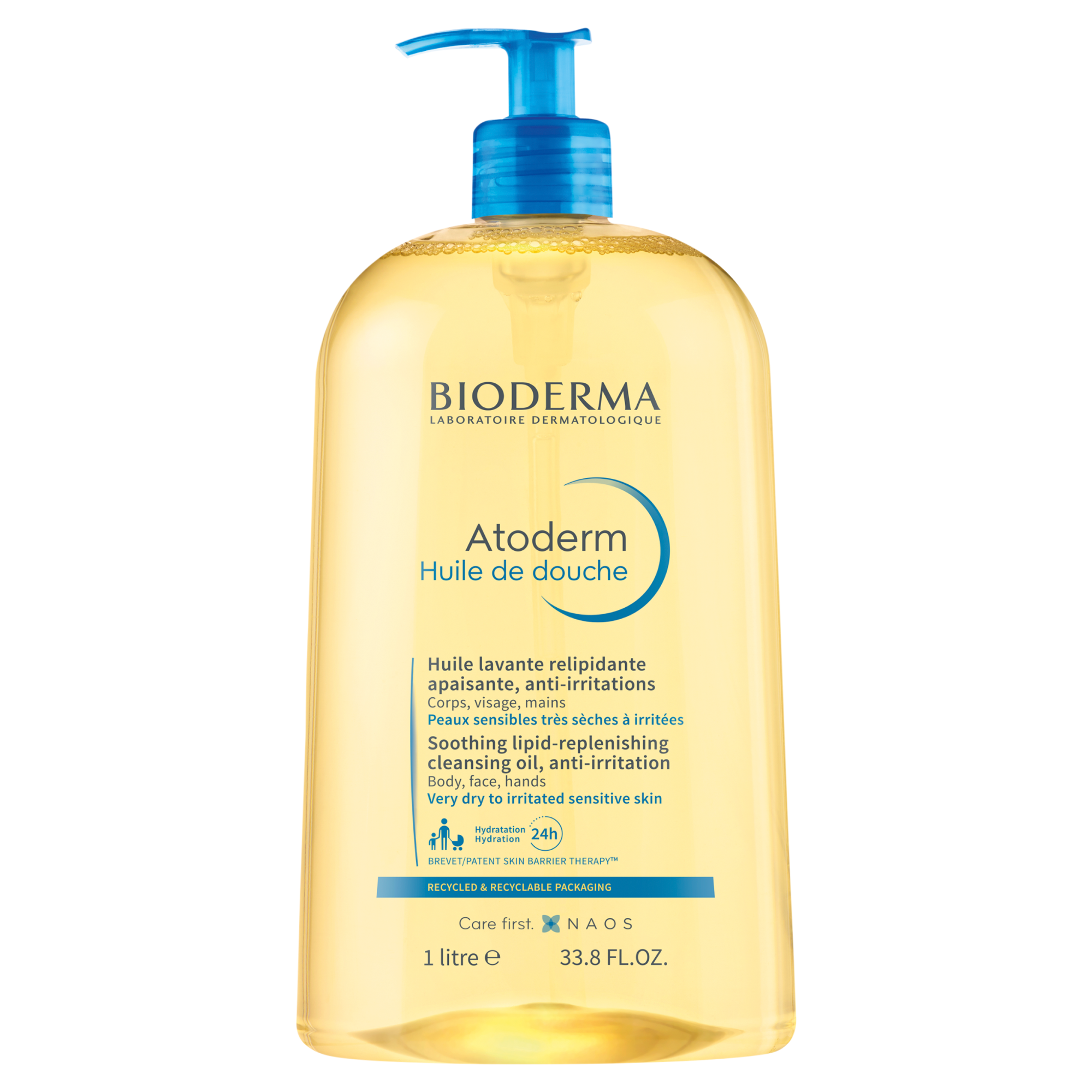 Bioderma Atoderm Huile de douche, nawilżający olejek do kąpieli i pod prysznic do ciała i twarzy, 1000 ml zdjęcie