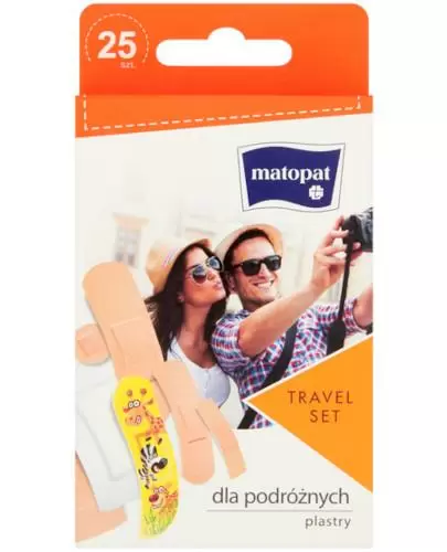 Matopat plastry z opatrunkiem Travel Set podróżne dla całej rodziny 25 sztuk zdjęcie