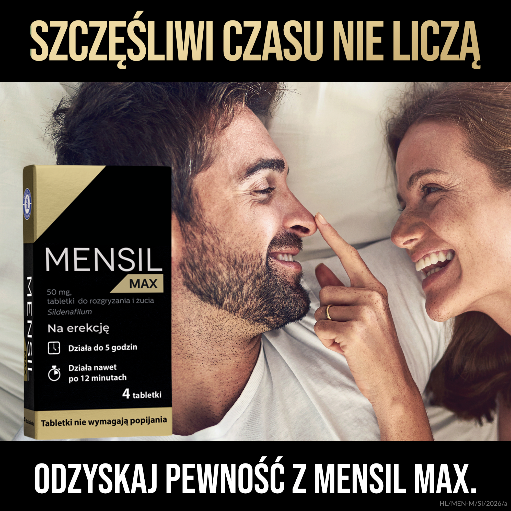 Mensil Max (Sildenafil 50mg) lek na erekcję, 4 tabletki