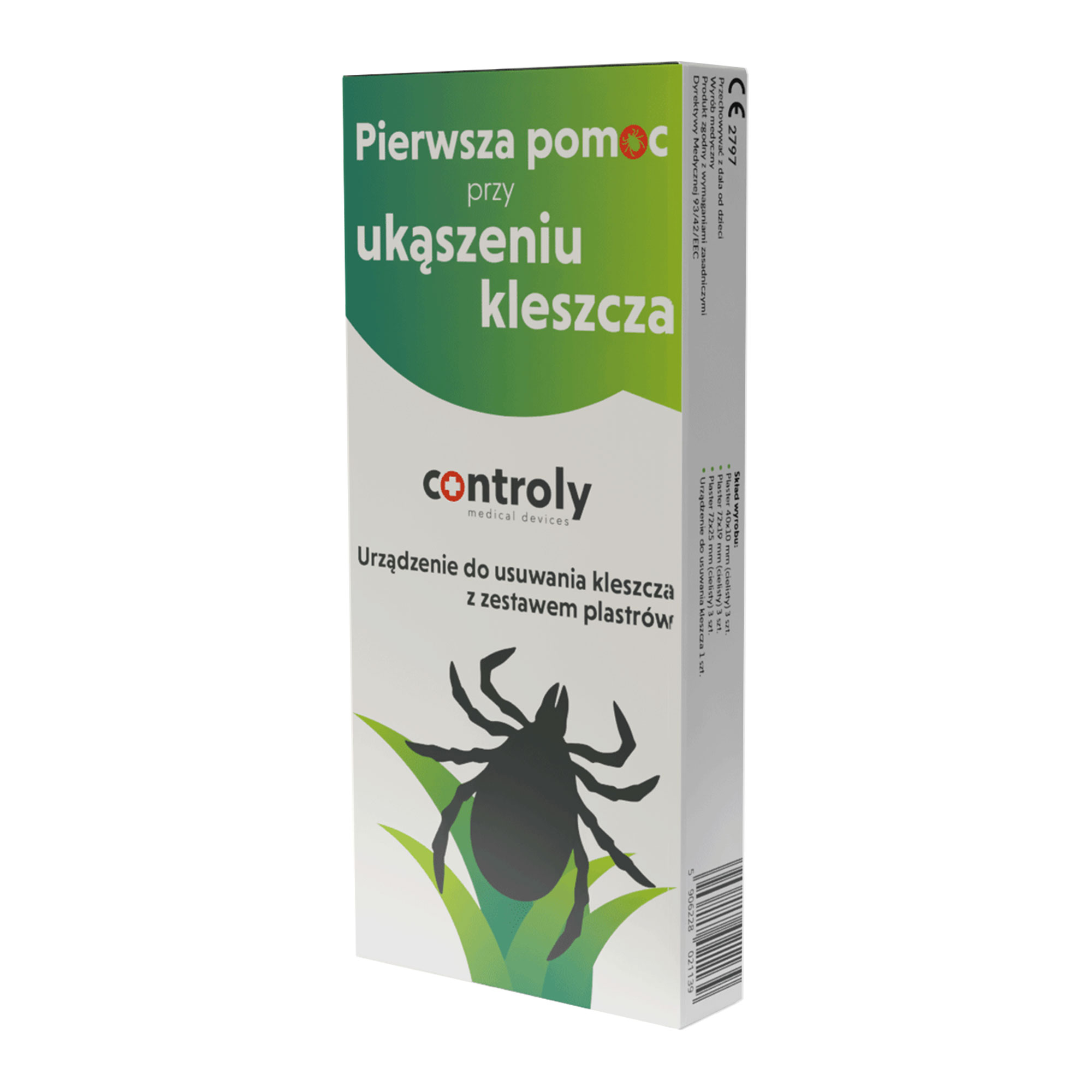 PIERWSZA POMOC Przy ukąszeniu kleszcza, 1 zestaw zdjęcie