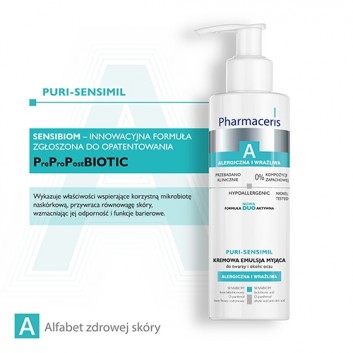 Pharmaceris A, kremowa emulsja myjąca do twarzy, 190 ml