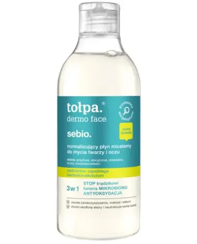 Tołpa Dermo Face Sebio normalizujący płyn micelarny do mycia twarzy i oczu 400 ml zdjęcie