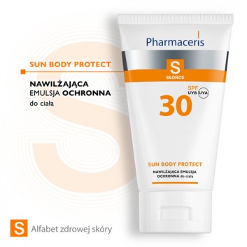 PHARMACERIS S SUN BODY PROTECT Nawilżająca emulsja ochronna do opalania ciała SPF30 150 ml