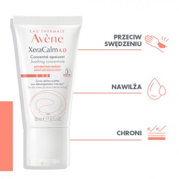 AVENE XERACALM A.D Koncentrat kojący, do twarzy, ciała i powiek, skóra podrażniona, atopowa i swędząca, 50 ml