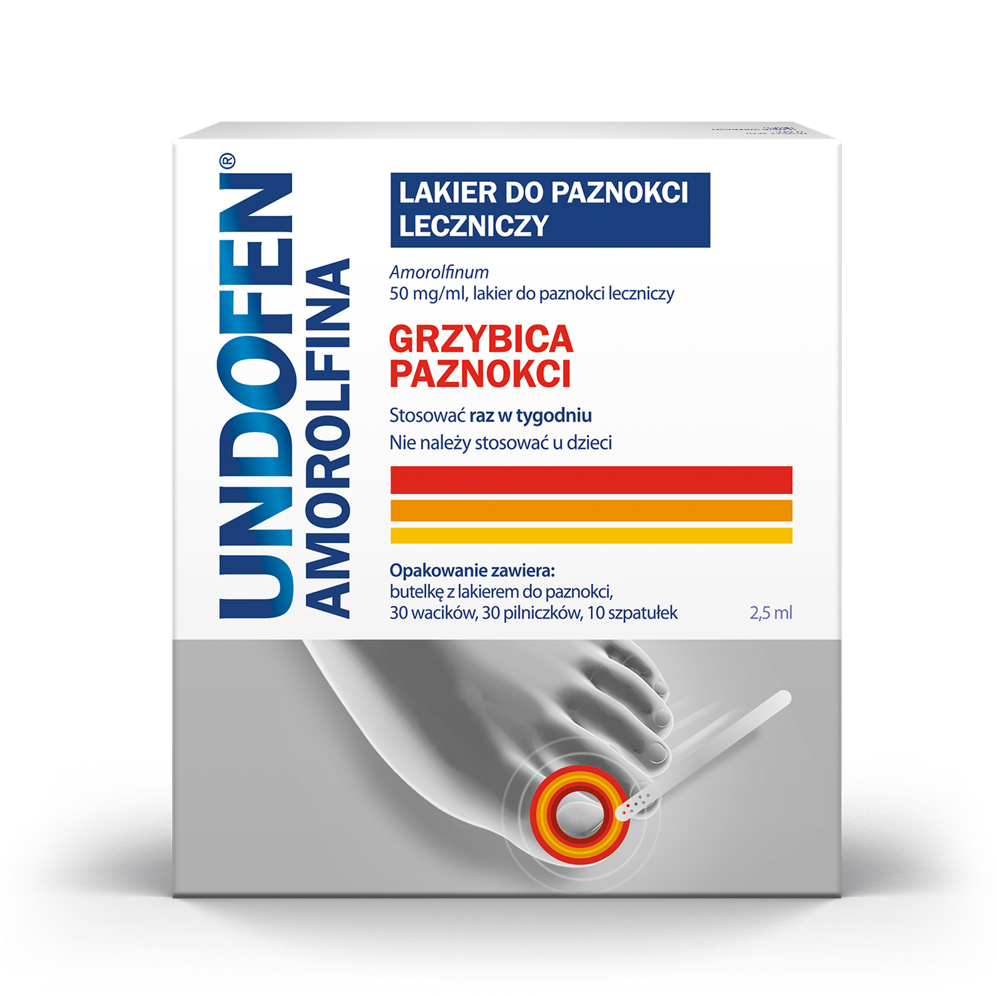 Undofen Amorolfina lakier leczniczy do paznokci 2,5 ml zdjęcie