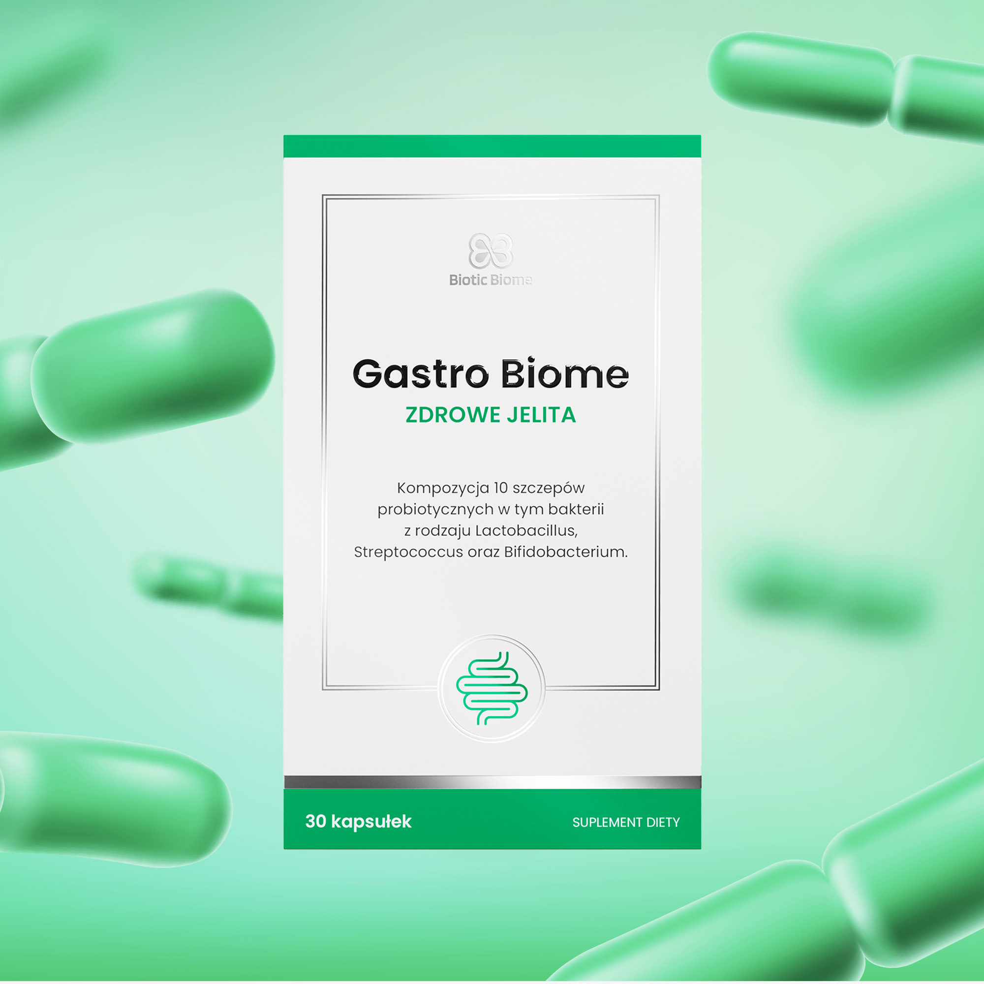Biotic Biome Gastro Biome Zdrowe Jelita, kapsułki, 30 sztuk