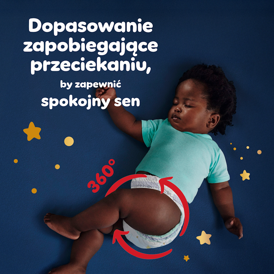 Pampers Night Pieluchomajtki rozmiar 7, 15 kg+, 17 sztuk