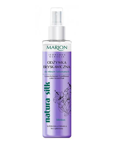 Marion Jedwabna Kuracja Natura Silk Błyskawiczna odżywka do włosów farbowanych - 150 ml - cena, opinie, skład zdjęcie