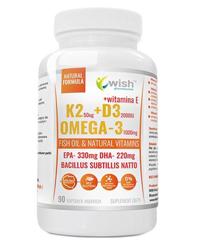 Wish OMEGA-3 Witamina K2+D3 - 90 kaps. - cena, opinie, wskazania zdjęcie