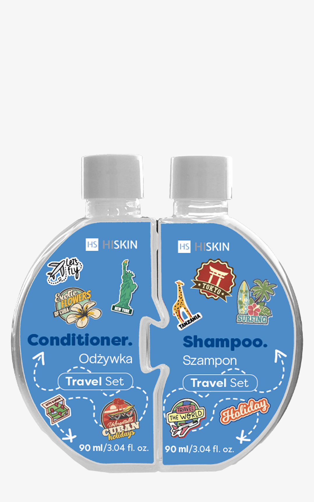 Hiskin Puzzle Travel, szampon do włosów, 90 ml, odżywka, 90 ml zdjęcie