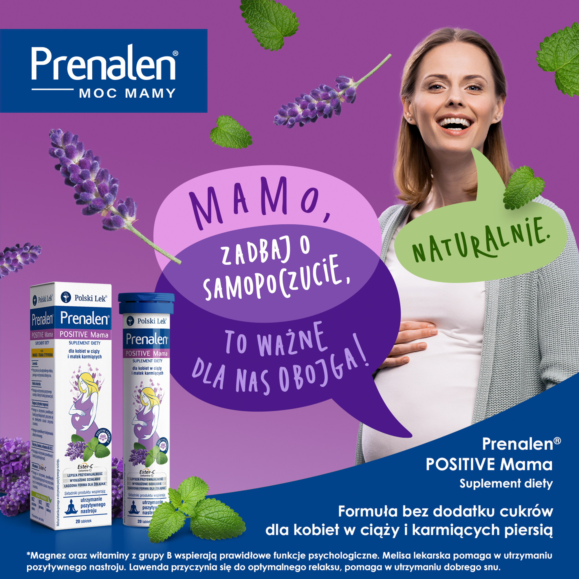 Prenalen Positive Mama, 20 tabletek musujących